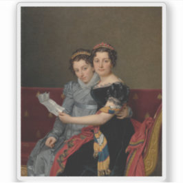 Portrait von Zénaïde und Charlotte Bonaparte Aufkleber