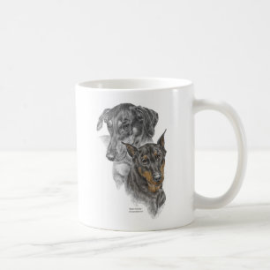Portrait von zwei Dobermans Kaffeetasse