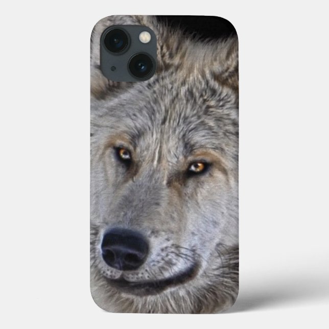 Portrait "White Arctic Wolf Face Wildlife" Case-Mate iPhone Hülle (Rückseite)