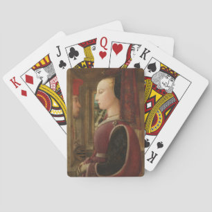 Portrait Woman Man Casement Filippo Lippi Gemälde Spielkarten