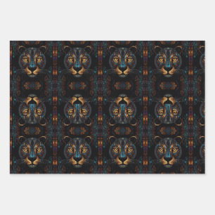 Portrait Wrapping Paper Sheets von Wild Black Pant Geschenkpapier Set