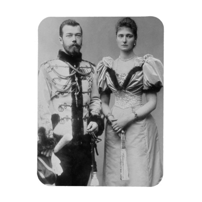 Portraitfoto von Zar Nikolaus II (1868-1918) Magnet (Vertikal)