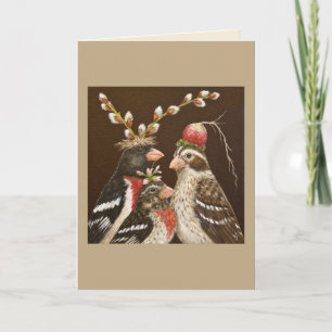 Portraitkarte der Familie Grosbeak Karte