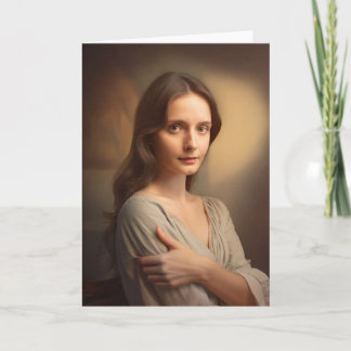 Portraitkarte für junge Frauen Karte