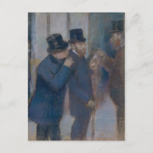 Portraits an der Börse von Edgar Degas Postkarte