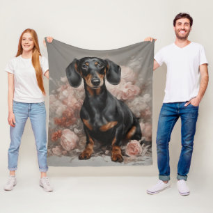 Portraits der Blume Hunde 2 Fleecedecke