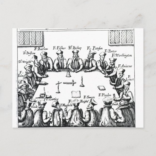 Portraits der Jesuiten und Priester Postkarte (Vorderseite)