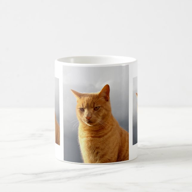 Portraits der Katze Merlin Kaffeetasse (Mittel)