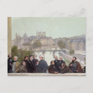 Portraits französischer Künstler und Autoren Postkarte