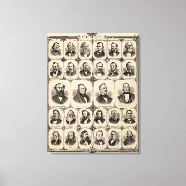 Portraits von Citizens of Scott Landkreis Leinwanddruck (Vorderseite)