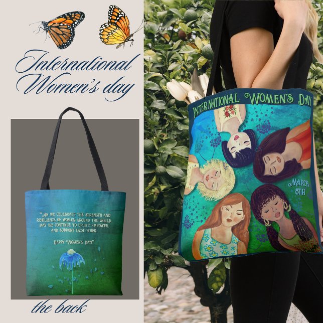 Portraits zum Internationalen Frauentag Tasche (International Women's Day Diverse Woman Portraits Tote Bag)