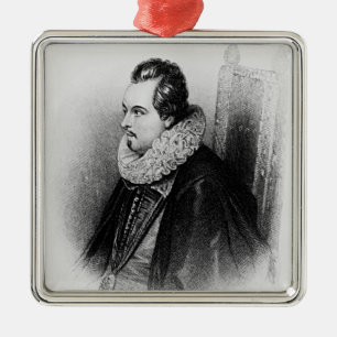 Porträt 8. Grafen Charless Blount von Silbernes Ornament
