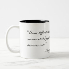 Porträt Abigails Adams u. Zitat-Tasse Zweifarbige Tasse