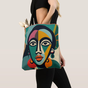 porträt afrikanische maske farbe tasche