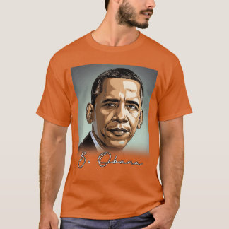 Porträt Barack Obama Patriotisch T-Shirt
