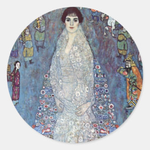 Porträt Baronin Elisabeth Bacchofen Echt, Klimt Runder Aufkleber