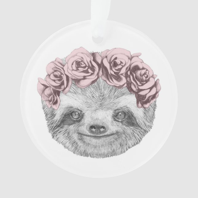 Porträt Blumenhauptdes Kranzes der Trägheits-| Ornament (Vorderseite)