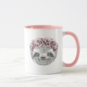 Porträt Blumenhauptdes Kranzes der Trägheits-  Tasse