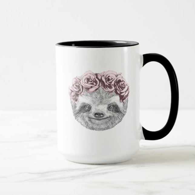 Porträt Blumenhauptdes Kranzes der Trägheits-| Tasse (Rechts)