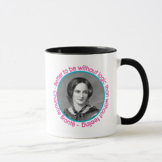 Porträt Charlottes Bronte mit Zitat Tasse
