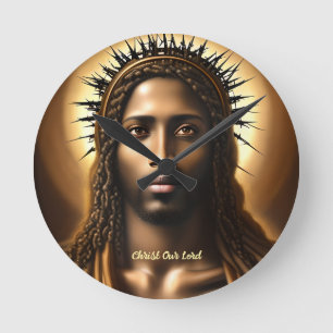 Porträt Christi Unser Herr Runde Wanduhr