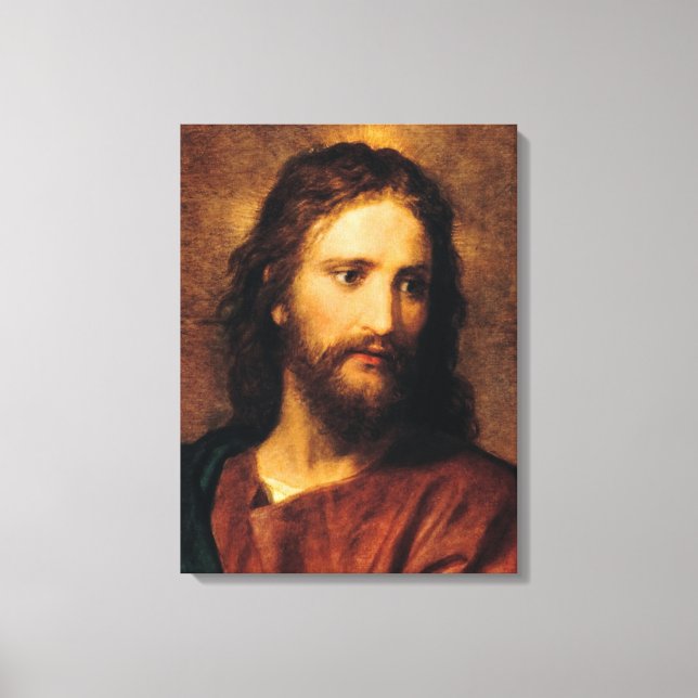 Porträt Christi von Heinrich Hofmann Leinwanddruck (Vorderseite)