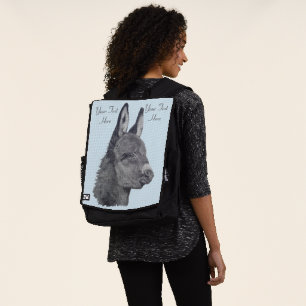 Porträt, das ursprünglichen niedlichen Esel der Rucksack