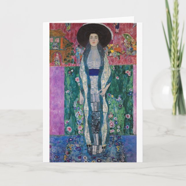 Porträt der Adele Bloch-Bauer, Gustav Klimt Karte (Vorderseite)