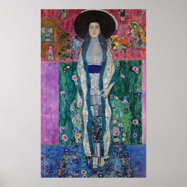 Porträt der Adele Bloch Bauer, Gustav Klimt Poster (Vorne)