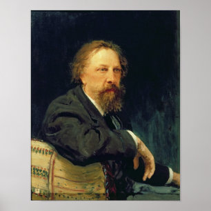 Porträt der Autorn-Zählung Alexey K. Tolstoy Poster