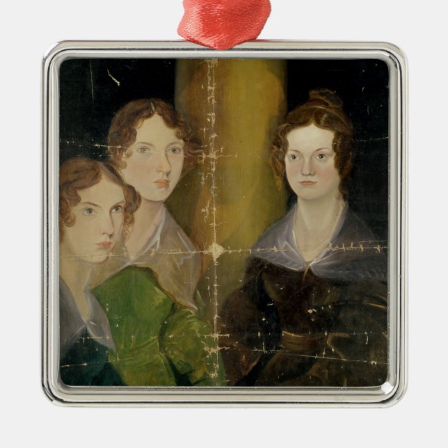 Porträt der Bronte Schwestern, c.1834 Ornament Aus Metall (Vorne)
