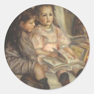 Porträt der Caillebotte-Kinder von Pierre Renoir Runder Aufkleber