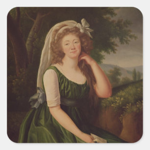 Porträt der Gräfin du Barry 1789 Quadratischer Aufkleber