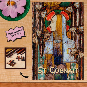 Porträt der hl. Gobnait, Patronin der Bienen,