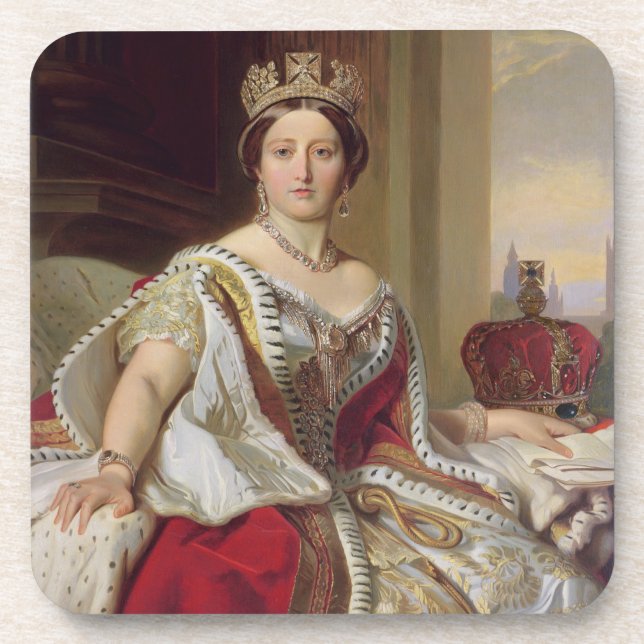 Porträt der Königin Victoria (1819-1901) 1859 (Öl Untersetzer (Vorderseite)