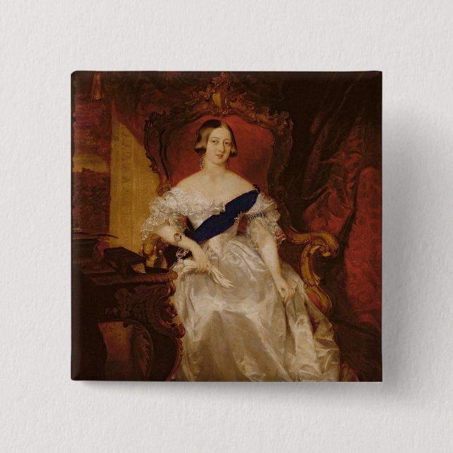 Porträt der Königin Victoria Button (Vorderseite)