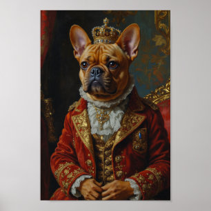 Porträt der königlichen Französischen Bulldogge Poster