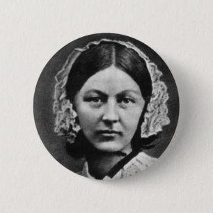 Porträt der Krankenschwester Florence Nightingale Button