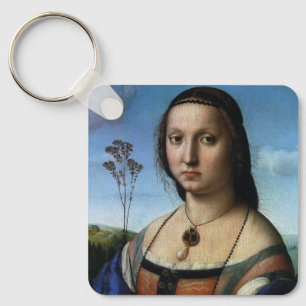 Porträt der Maddalena Doni von Raffael Sanzio Schlüsselanhänger