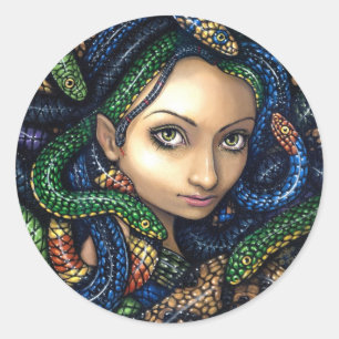 "Porträt der Medusa" Aufkleber