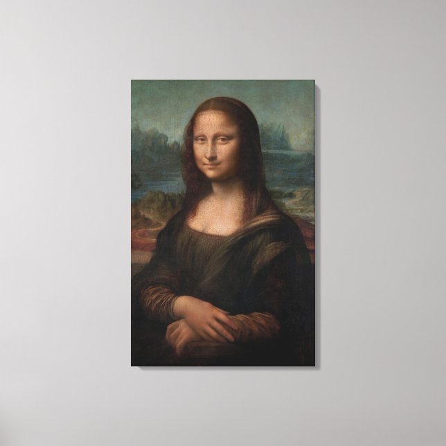 Porträt der Mona Lisa del Giocondo Leinwanddruck (Vorderseite)