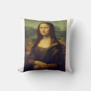 Porträt der Mona Lisa del Giocondo von Leonardo da Kissen