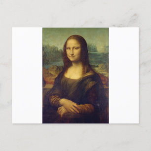 Porträt der Mona Lisa del Giocondo von Leonardo da Postkarte
