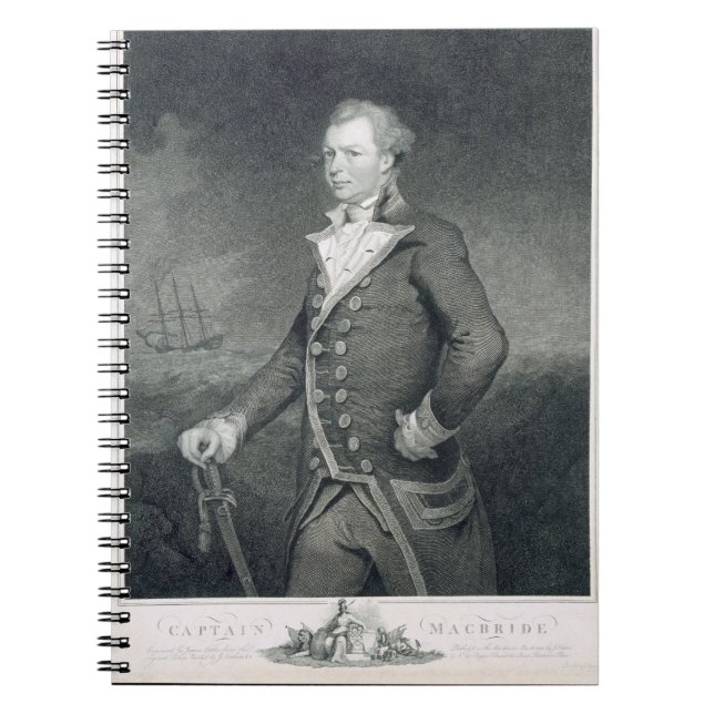 Porträt des Admirals John Macbride (d.1800) Notizblock (Vorderseite)