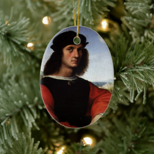 Porträt des Agnolo Doni von Raffael Sanzio Keramik Ornament