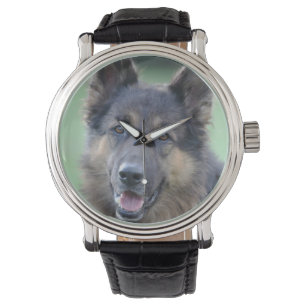 Porträt des Deutschen Sheppard Armbanduhr