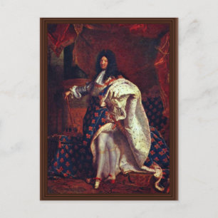 Porträt des französischen Königs Ludwig XIV. von R Postkarte