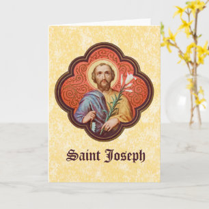 Porträt des Heiligen Joseph in einem Oktofoil (TF Karte