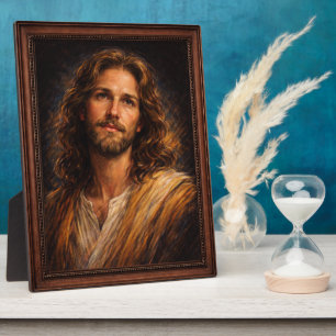 Porträt des Herrn Jesus Christus Kreidezeichnung Fotoplatte