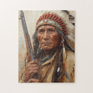 Porträt des Indianerhäuptlings Geronimo